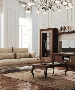 ▷ MUEBLES DE SALÓN MODERNO CON MESA TV Y VAJILLERO